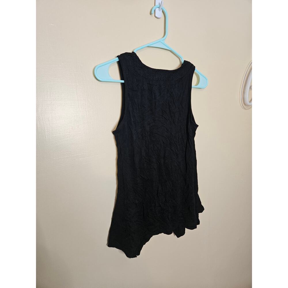 Adrianna Papell Size Small Sleeveless Black Blouse Top Casual Summer - Picture 3 of 6